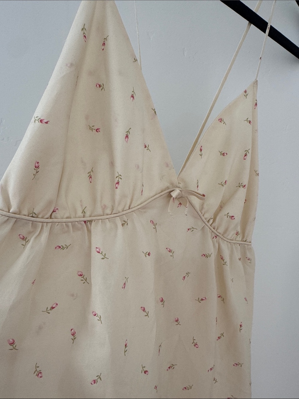 Vintage Floral Slip Dress Cottagecore Nightgown Rosebud Print romantic maxi - Picture 5 of 9